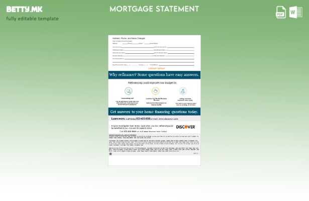 модерен стил САД Откријте го изводот за банкарска хипотека во Word и PDF форма 1